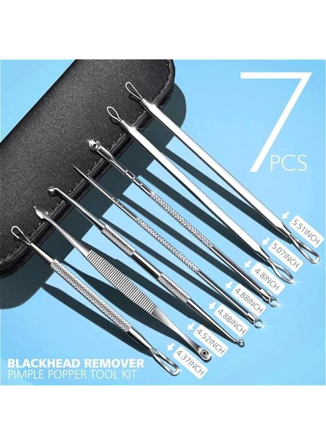 7 in 1 Pimple Popper Tool Kit - Blackhead Remover, Pimple Extractor, Comedone Extractor for Face - Image 2