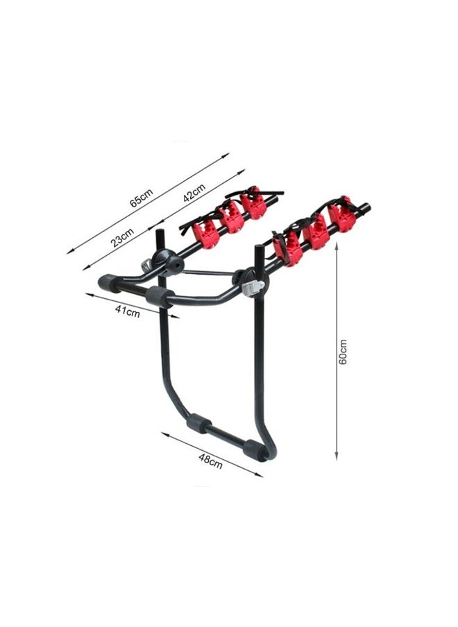 Generic - Universal Car Trunk Mounted Bicycle Rack - Holds 3 Bicycles, Adjustable, Secure, and Easy to Install Rear Carrier - Image 1