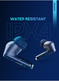 Faster Cruze Pro Wireless Earbuds with Active Noise Cancellation (ANC) - 20 Hours Playtime with Bluetooth 5.3 - HiFi Stereo Sound Airpods - Gaming Bluetooth Earphones with Ultra-Low Latency - Deep Bass, Touch Control - For Exercise, Gym - Compatible with iPhone & Android (Blue)  - Image 3