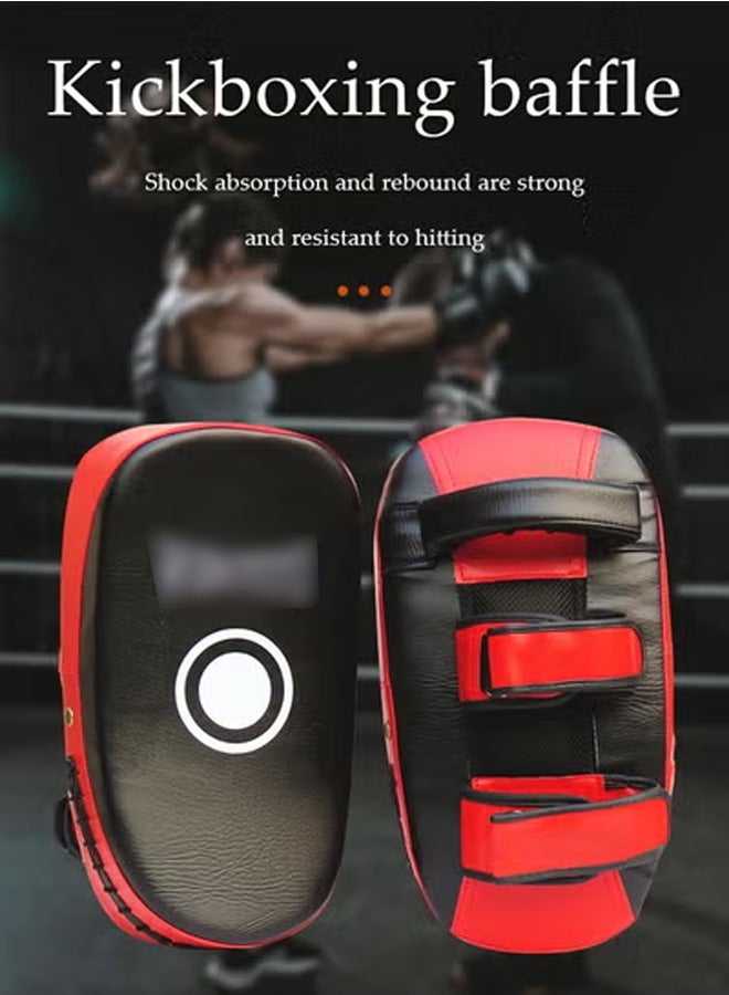 DUNISO ﻿ Taekwondo Kick Pad Boxing Pads, Muay Thai Pads - PU Leather Muay Thai Pads, Karate Kick Pads, Martial Arts Punching Pads, Great for Boxing, Kickboxing, Karate, Muay Thai, MMA Training - Image 3