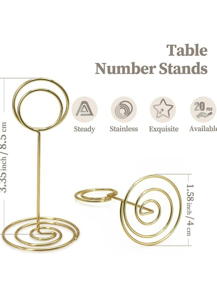 Table Number Holders 20Packs - 3.35 Inch Table Number Stands Place Card Holder for Wedding Party Graduation Reception Restaurant Home Photo Picture Office Memo - Image 2
