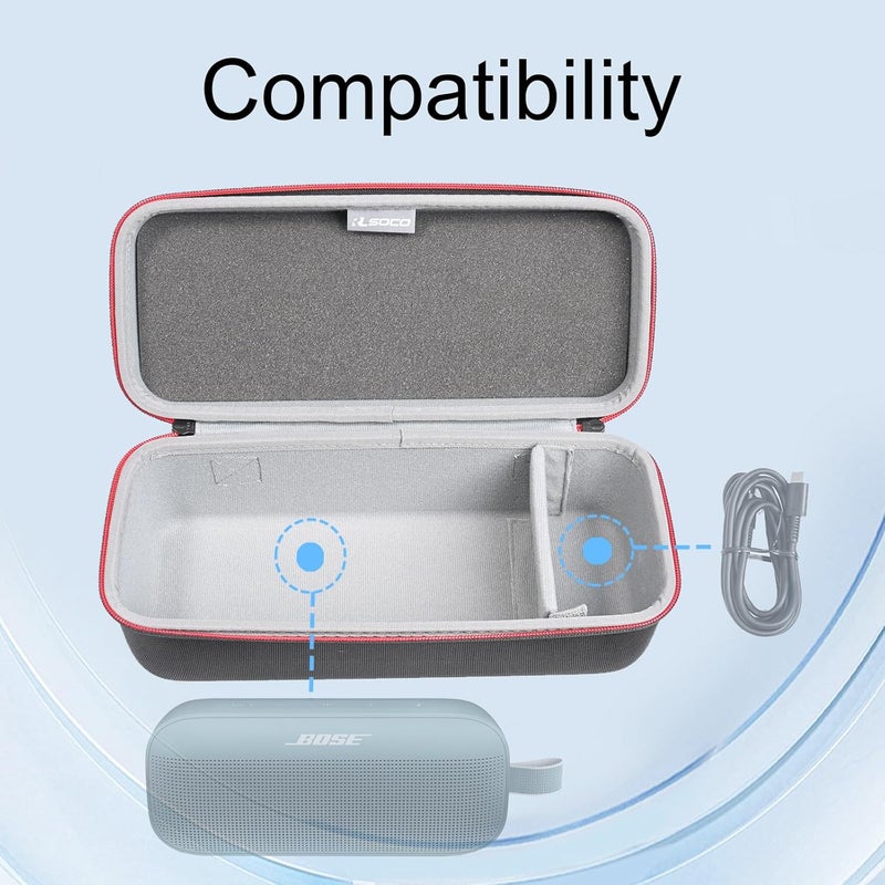 آر كيه باي كيس حقيبة صلبة لمكبر الصوت Bose SoundLink Flex (مع حقيبة إضافية) - Image 4
