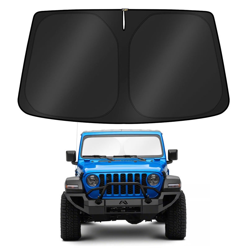 KUST Windshield Sun Shade for 20202025 2026 Jeep GladiatorJT AccessoriesSportSport SOverland Rubicon PickupNO SensorWindow Sunshade Sun Visor Protector Foldable Blocks UV Rays Keep Car Cooler - Image 2
