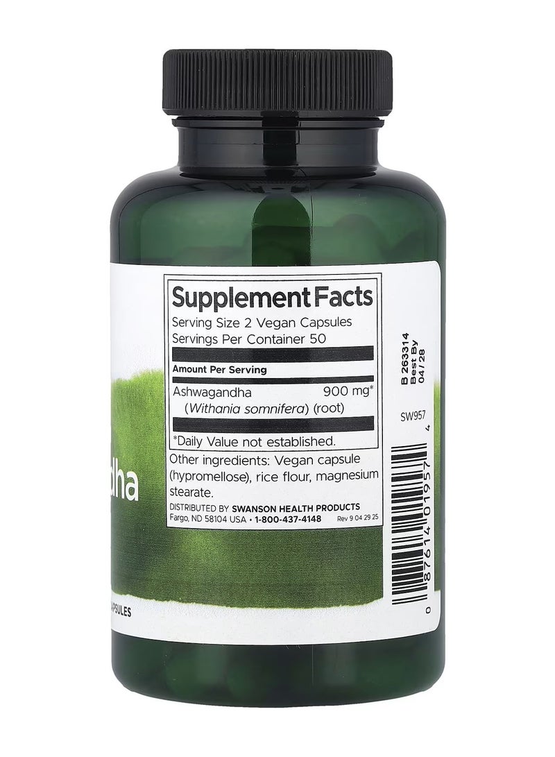 SWANSON Ashwagandha 450 mg 100 Capsules - Image 2
