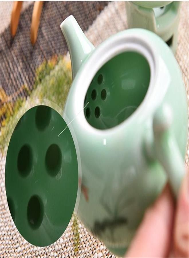 Celadon Handcrafted Porcelain Tea Set Lotus Theme Porcelain Tea Pot Covered Teacup Gongdao Cup From China (Lotus Tea pot)  - Image 5