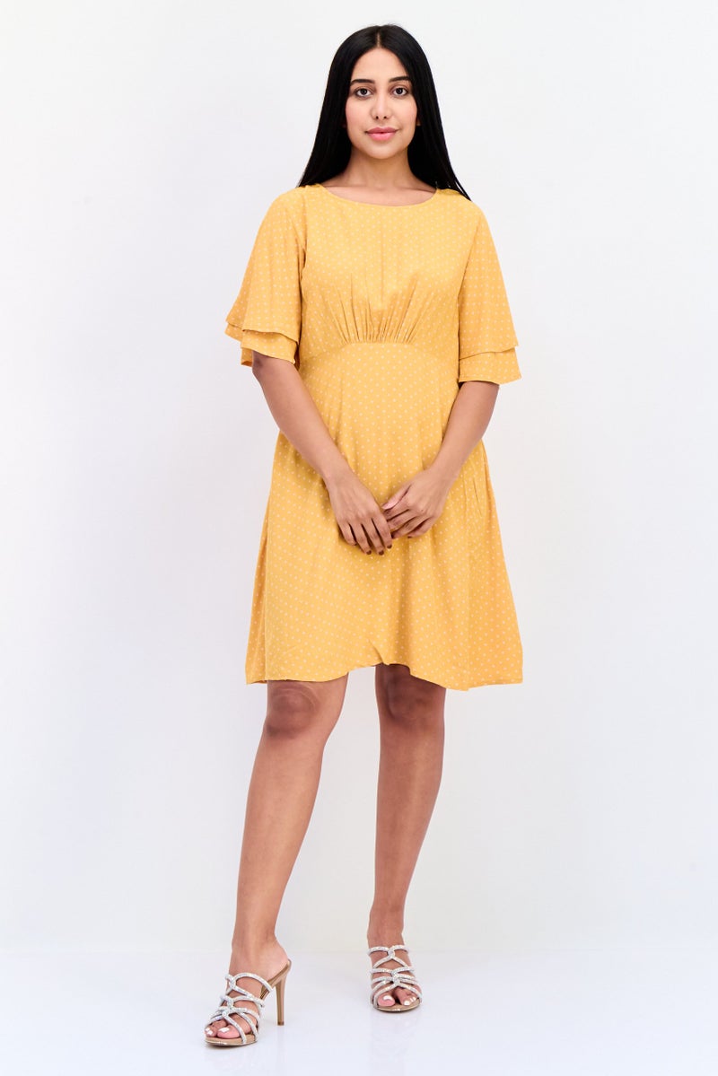 ONLY Women Polka Dot Mini Dress, Multicolor  - Image 4