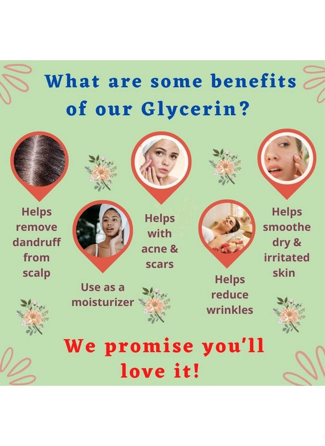 Christina Moss Naturals - جلسرين سائل نقي 100% جلسرين نباتي سائل جلسرين صالح للأكل للبشرة مصنوع من بذور الكتان العضوية جلسرين نباتي للبشرة والوجه واليدين والشعر والصابون وغسول الجسم والشامبو 4 أونصة - Image 1