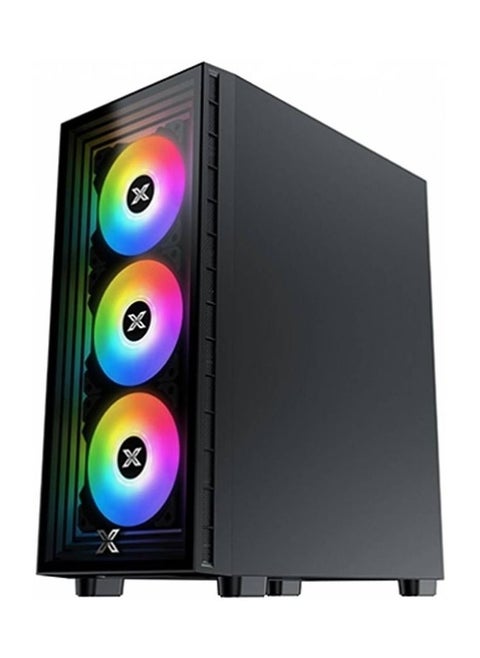 Xigmatek Phantom Mid Tower Computer Case Black With 4 Fans