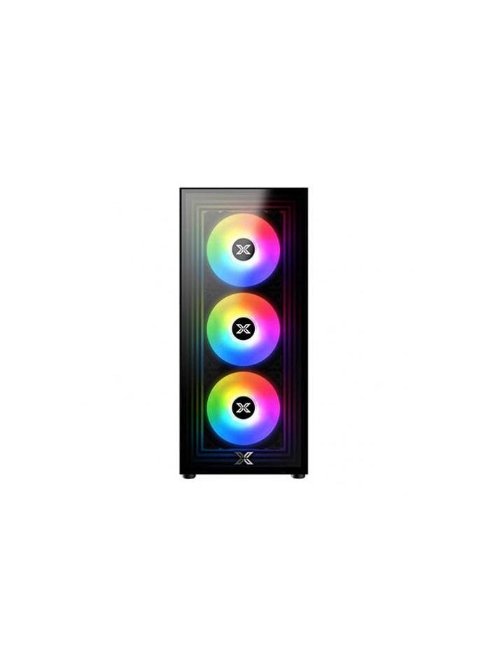 Xigmatek - Xigmatek Phantom Mid Tower Computer Case Black With 4 Fans - Image 1