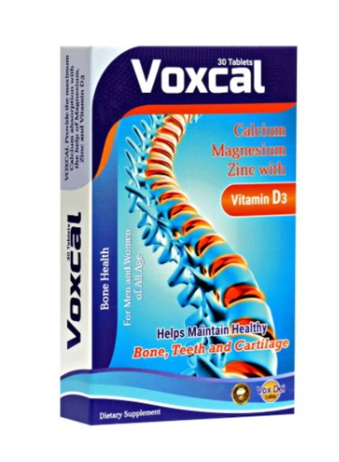 VOX DEI LABS أقراص VOXCAL للكالسيوم والمغنيسيوم | الزنك وفيتامين د3 للعظام والأسنان الصحية - Image 1
