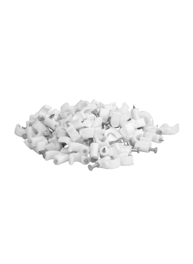 Your Cable Store 100 Pack White RG6 / 8mm Nail In Cable Clips - Image 3
