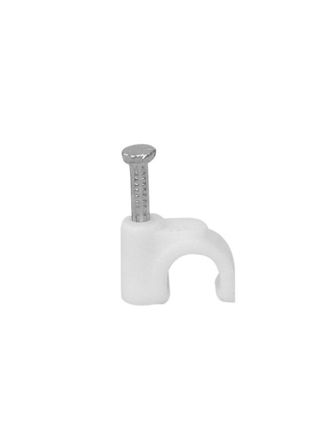 Your Cable Store 100 Pack White RG6 / 8mm Nail In Cable Clips - Image 1