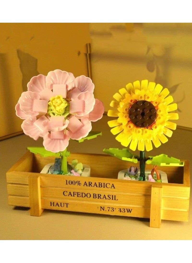 2 sets Buildable Flower Bouquet - Creative Kids' Toy Gift - Image 4