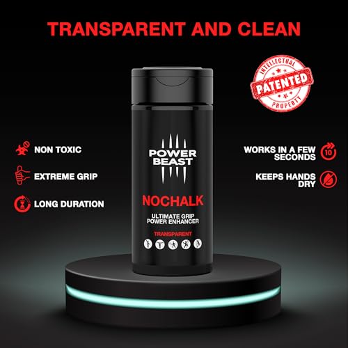 POWER BEAST NOCHALK, Liquid Chalk Replacement, Non Sticky Grip Enhancer, Dry Hands, Transparent, Anti-Slip Solution, Dry Grip for Tennis, Golf, Pole Dancing, Gaming, and All Sports, 0.35 Oz. - Image 2