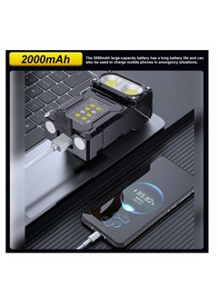 ZLH HITY Super Bright Led Mini Flashlight: Multifunctional Outdoor Flashlight for Night Working, Running, Walking, Camping, Fishing, Hiking, Usb C Charging Warning Flash Light Mobile Phone Emergency Power Bank  - Image 4