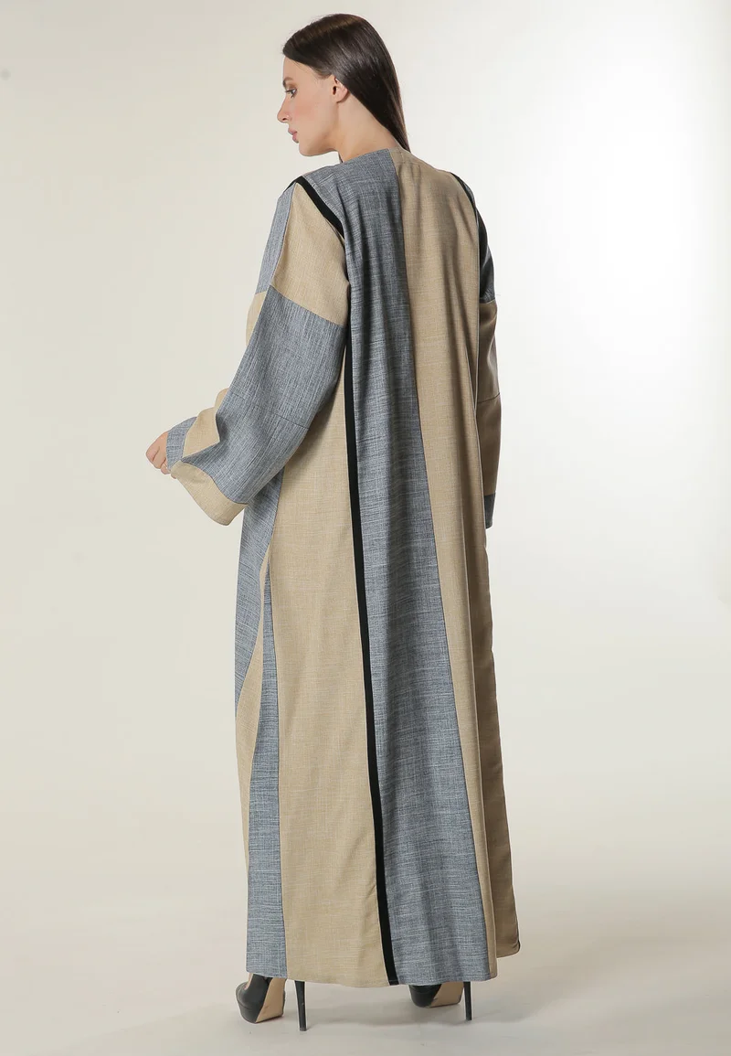 Moistreet  Colorblock Casual Abaya for Women | Best Price UAE