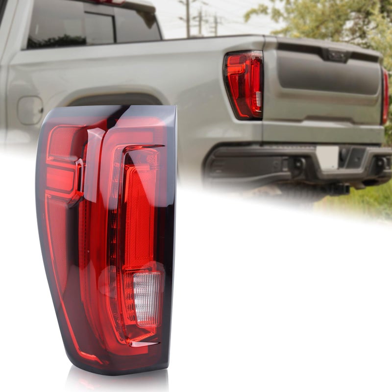 Duolctrams LED Type Tail Light Rear Lamp Assembly Compatible with 20192023 GMC Sierra 15002500 HD3500 HDwFactory LED Tail Light Models Only Left Driver Side 84565921 GM2800310
