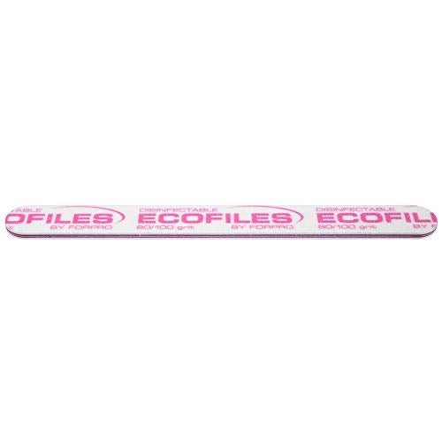 ForPro Professional Collection ECOFILES, Eco-Friendly Manicure and Pedicure Foam Board Nail File, 80/100 Grit, Pink, 20-Count - Image 3