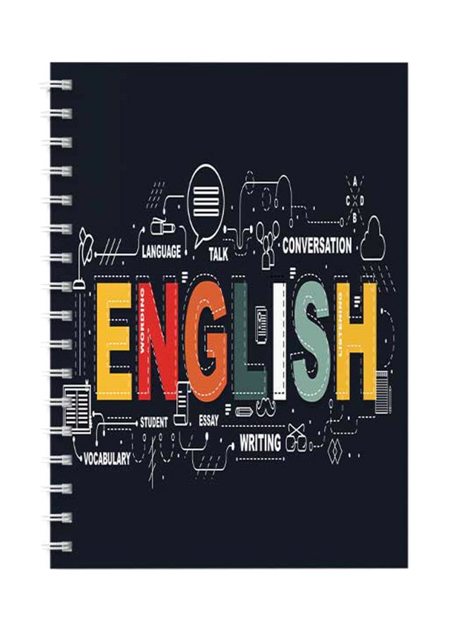 LOWHA Spiral 60 Sheets School English Notebook Multicolour - Image 1