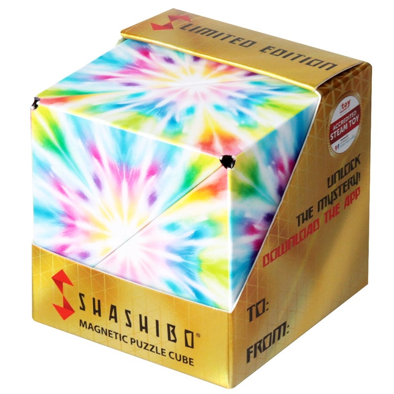 SHASHIBO Easter Edition Shape Shifting Box STEM Magnetic Fidget Cube with Over 100 Shapes Creative Easter Themed Toy for Basket Stuffers Gift for Kids Tie Dye Twist - Image 3