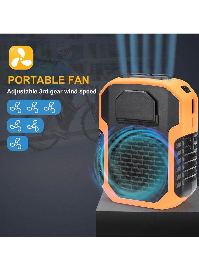 general Waist Clip Fan,3 Speeds 6000mah Battery Operated Hands-free Wearable Necklace Fan With Charging Function, for Hot Flashes Home Office Travel Outdoor Sports - Image 2