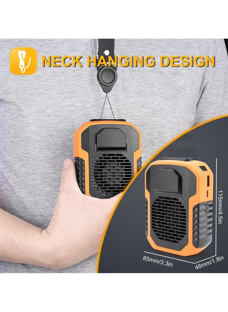 general Waist Clip Fan,3 Speeds 6000mah Battery Operated Hands-free Wearable Necklace Fan With Charging Function, for Hot Flashes Home Office Travel Outdoor Sports - Image 4