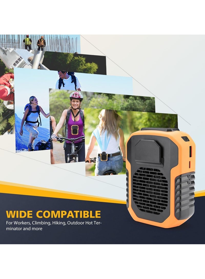 general Waist Clip Fan,3 Speeds 6000mah Battery Operated Hands-free Wearable Necklace Fan With Charging Function, for Hot Flashes Home Office Travel Outdoor Sports - Image 5