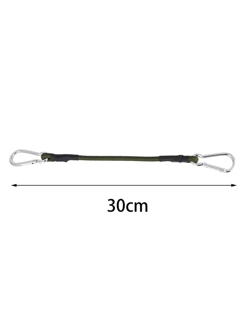 Generic 2 Pcs Heavy Duty Carabiner Bungee Cord, Waterproof Bungee Cords, Extra Strong and Durable Elasticated Cord, Suitable for Tarps, Bike Rack, Tent, Car  - Image 3