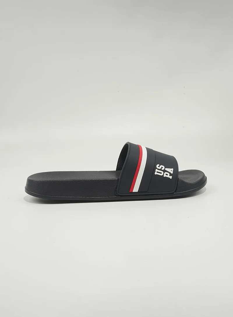 U.S. Polo Assn. U.S. Polo Assn. Rona Men's Slip-On Comfortable Casual Everyday Slide Sandals - Navy