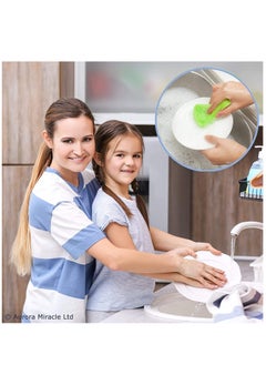 SYOSI 3 Pack Gentle and Hygienic Kitchen Silicone Sponge for Non Scratch Dish Washing Cleaning Miracle Market Silicone Dish Sponge  - Image 5