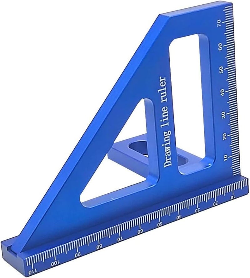 Multifunctional Alloy Triangle Ruler 45 90 Degree Angle Measuring Tool Size 1 - Image 3