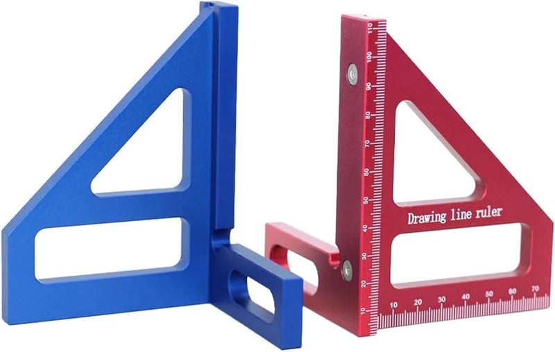 Multifunctional Alloy Triangle Ruler 45 90 Degree Angle Measuring Tool Size 1 - Image 4