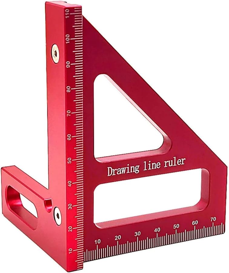 Multifunctional Alloy Triangle Ruler 45 90 Degree Angle Measuring Tool Size 1 - Image 1