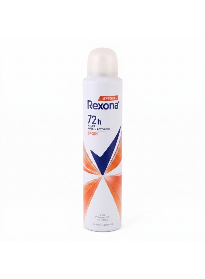 Rexona Sport Anti Perspirant Aerosol Deodorant 72h Motion Activated Protection