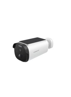 Powerology Built-in Solar Outdoor Camera 256GB 5200 mAh 20fps / IR Night Vision / Two-Way Audio / Motion Detection / 2K Quad HD / Type-C Charging Input / Dust Resistance / Mobile App Support (Android, iOS) - White  - Image 1