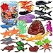 SCS Direct Ocean Animal Toy Figures Set 30PCS Marine Life Sea Creatures Playset with Sharks Dolphins Turtles Crabs More Kids Educational Toys Bath Toys Toddler Learning Party Favors w Storage Bucket - Image 3