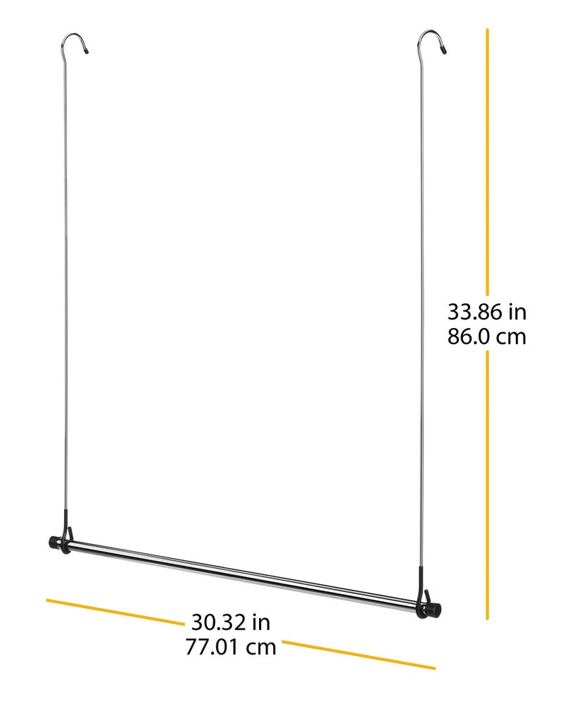 Whitmor Double Closet Rod - Heavy Duty Closet Organizer- Chrome - Image 3