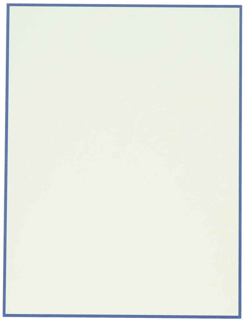 Crane Co Regent Blue Bordered Ecruwhite Letter Sheets CH3316