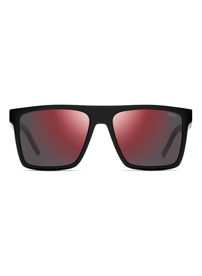 HUGO BOSS Men Square Frame Sunglasses - Lens Size: 56 mm - Image 2