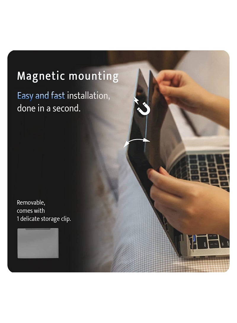 Magnetic Privacy Screen Protector for Macbook Air 13 Inch and Pro 13 Inch Anti Blue Light Glare Filter Removable Compatible with M1 M2 2016 to 2021 - Image 1