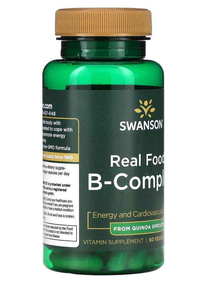 SWANSON Real Food B-Complex 60 Veggie Capsules - Image 2
