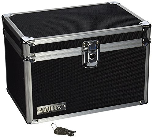 Vaultz Lockable Index Card Holder Flash Card Organizer for Recipes Passwords or Studying Holds 550 5x8 Notecards Index Card Box Study Accessories Black - Image 1