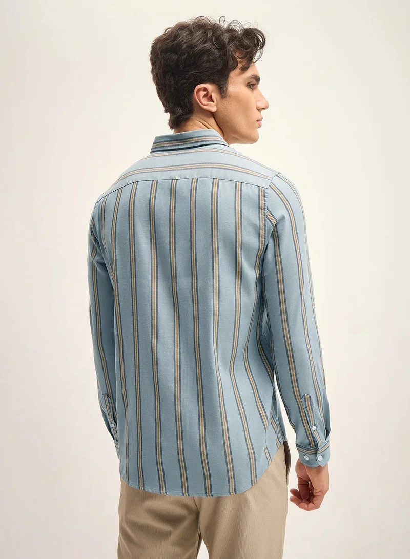 THE BEAR HOUSE  Cotton Shirt for Men | Long Sleeve, Casual & Formal Wear | Soft, Breathable Fabric for Office, Everyday, & All-Season Use in Classic & Trendy Colors for Men | Best Price UAE