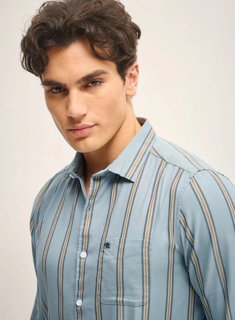 THE BEAR HOUSE  Cotton Shirt for Men | Long Sleeve, Casual & Formal Wear | Soft, Breathable Fabric for Office, Everyday, & All-Season Use in Classic & Trendy Colors for Men | Best Price UAE