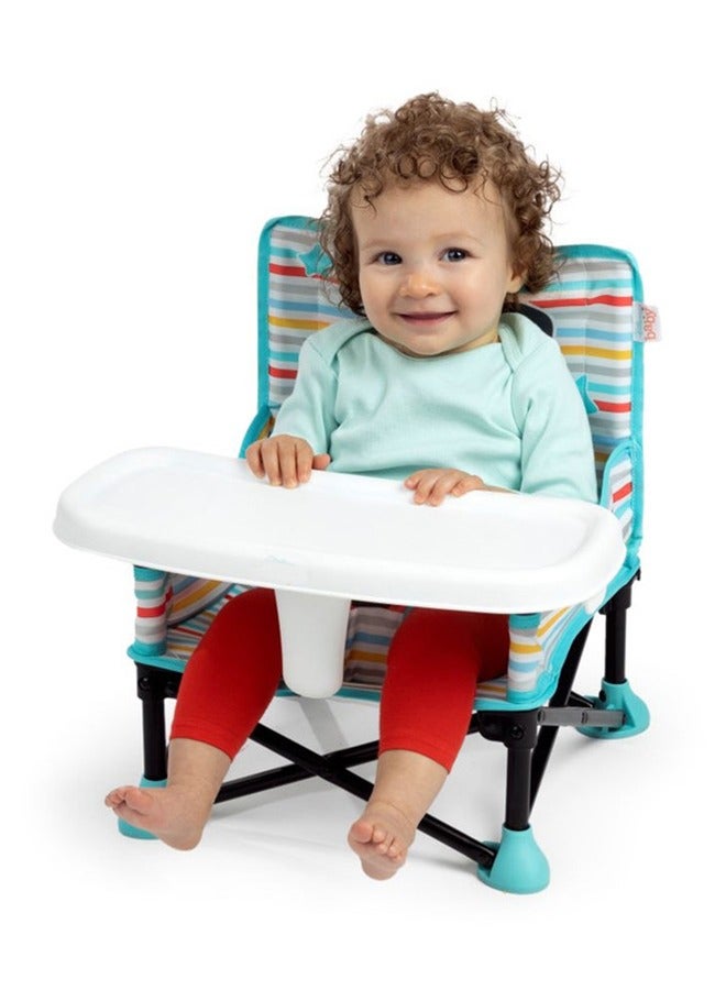 Bright Starts Mickey Mouse Pop ‘N Sit Portable Booster Seat – 3-in-1 Floor Seat, Feeding Seat with Tray, and Toddler Booster, for Babies 6 Months to 3 Years - Image 2