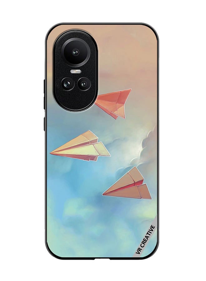 VR CREATIVE Protective Case Cover For Oppo Reno 10 Paper Plane Design  Multicolour - Image 1