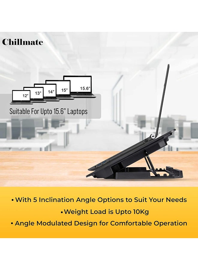 Lapcare Renewed - LAPCARE ChillMate Adjustable Laptop Cooling Pad with Twin Fans for Efficient Cooling - Image 5