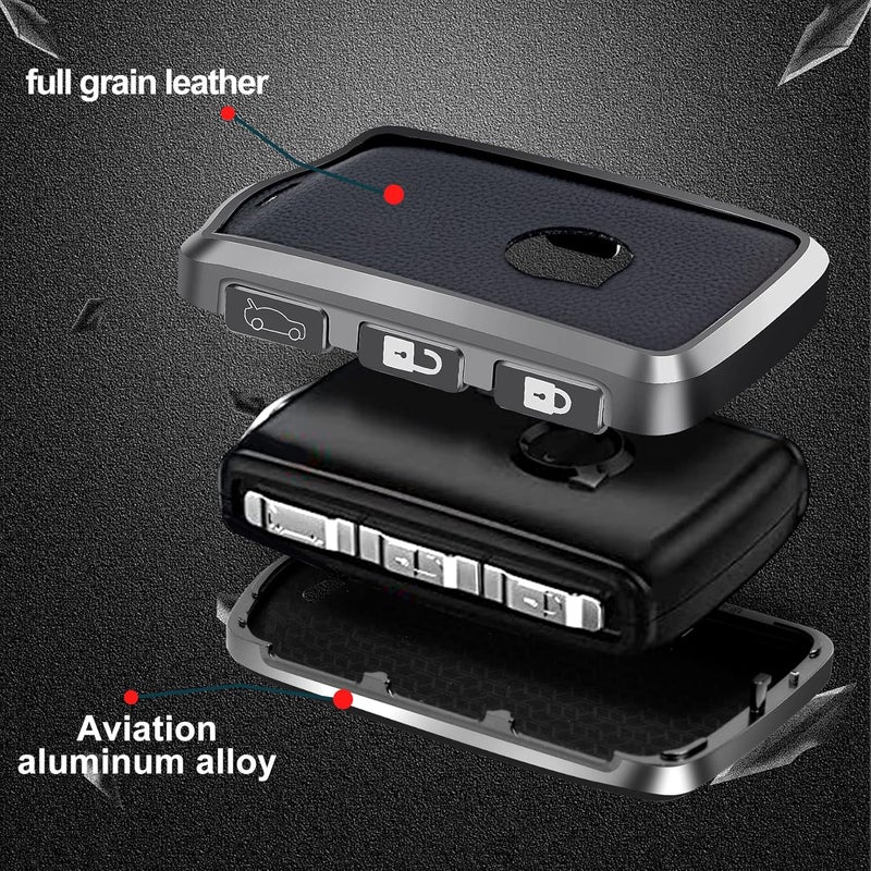 SK CUSTOM Leather and Aluminum Smart Key Case for Volvo - Image 4