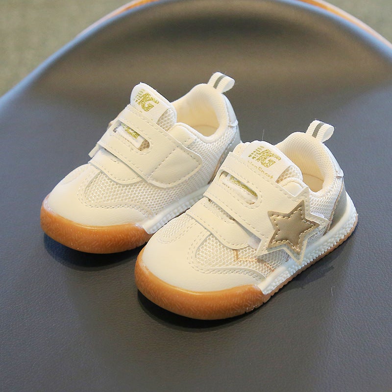 Breathable Mesh Baby Toddler Shoes Spring New 8903 khaki 