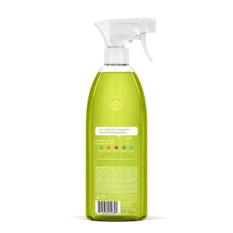 Method All-Purpose Cleaner Spray, Lime + Sea Salt, Plant-Based and Biodegradable Formula Perfect for Most Counters, Tiles and More, 28 Fl Oz, (Pack of 4) - Image 2